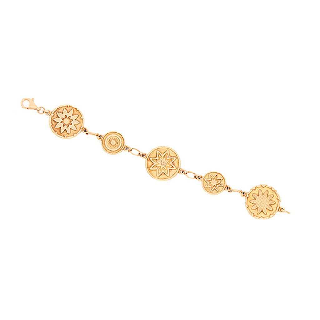 18ct Yellow Gold PNG Buka Design Bracelet