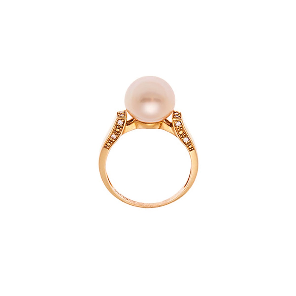 18ct Yellow Golden South Sea Pearl Diamond Ring