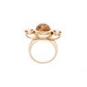 18ct Yellow Rutilated Quartz & Grossular Garnet Ring
