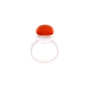 9ct White Gold Carnelian Ring