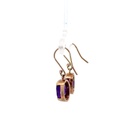 9ct Rose Gold Amethyst Earrings