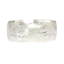 Silver Bird of Paradise, Hibiscus Rose & Butterfly Cuff
