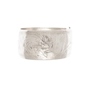 Silver PNG Motif Repousse Cuff