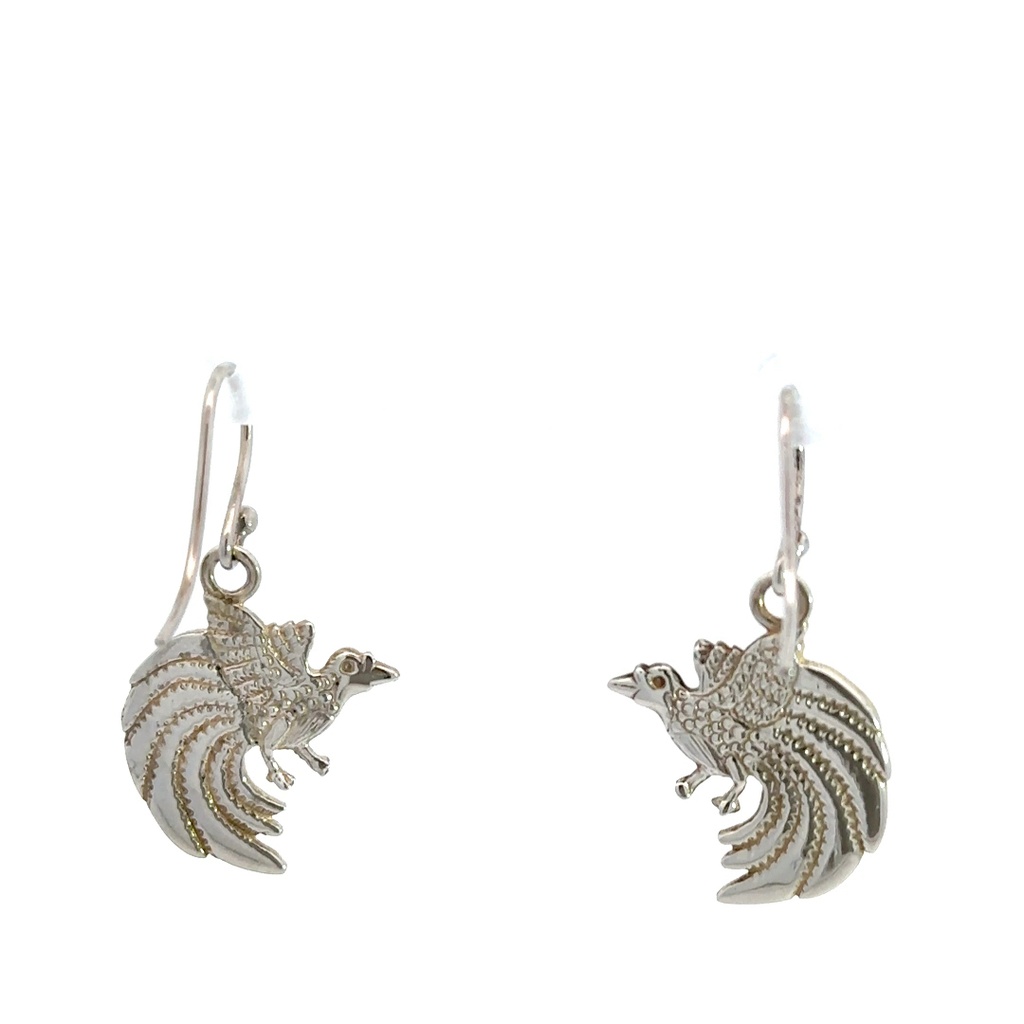 Sterling Silver Bird of Paradise Earrings