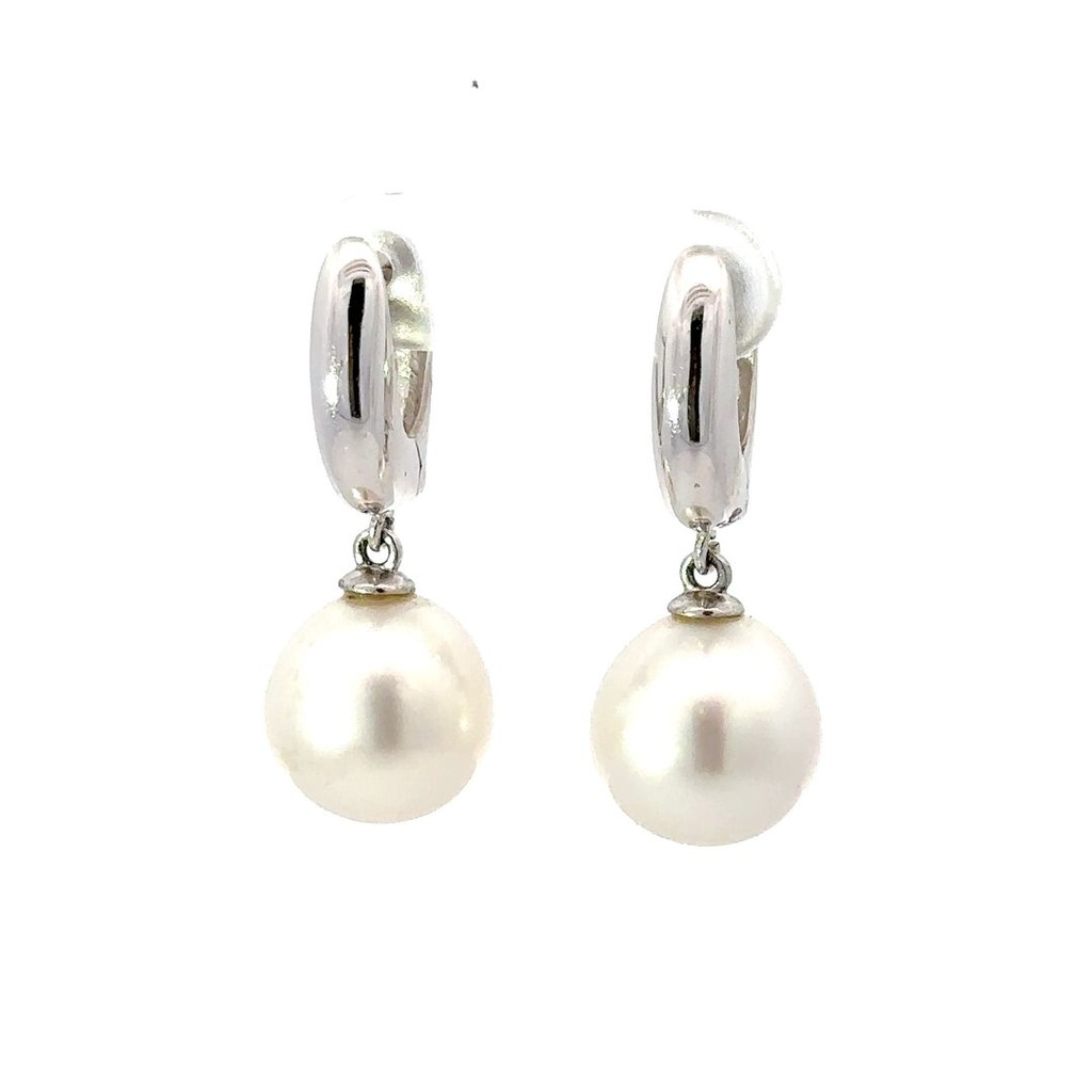 South sea pearls on hoops