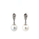 18K South sea pearl drop earrings on studs