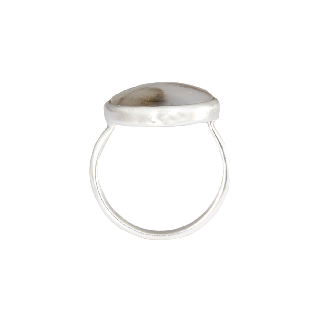 Sterling Silver Landscape Agate Ring