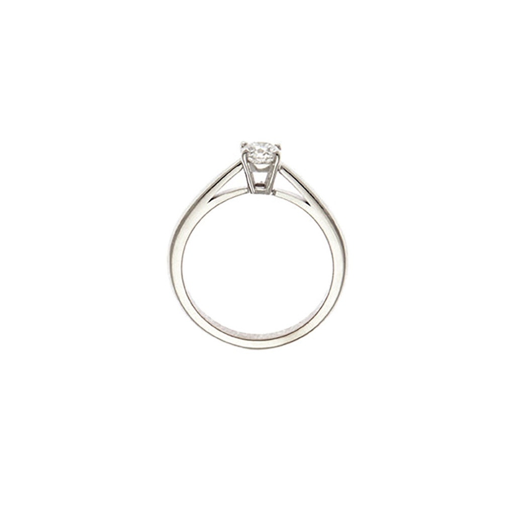 18ct White Gold Petite Round Diamond Engagement Ring