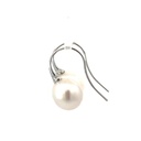 18K white gold south sea pearl earrings