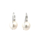 18K white gold south sea pearl earrings