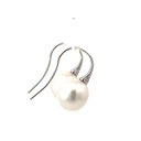 18K white gold south sea pearl earrings