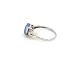 Silver Triplet Opal Ring with Blues & Greens