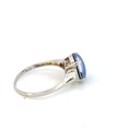 Silver Triplet Opal Ring with Blues & Greens
