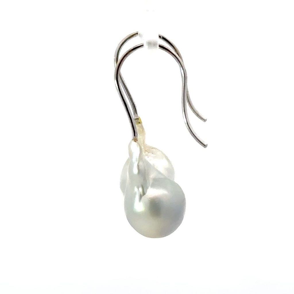 18K baroque pearl drop earrings