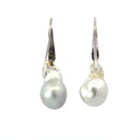 18K baroque pearl drop earrings