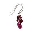 Rubelite tourmaline drop earrings 18K