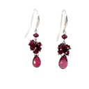 Rubelite tourmaline drop earrings 18K