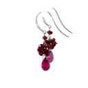 Rubelite tourmaline drop earrings 18K