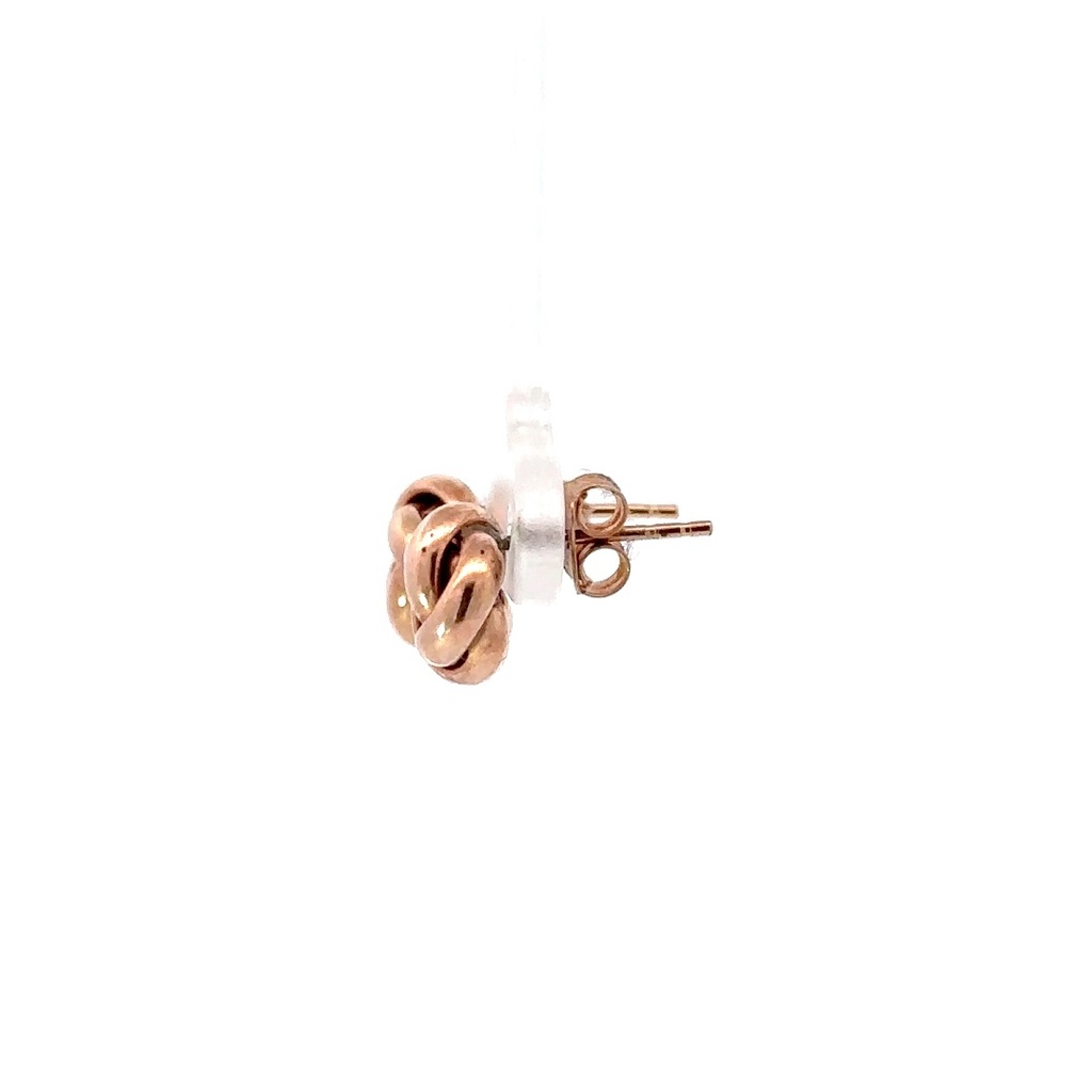 Knot earrings in 9K rose gold