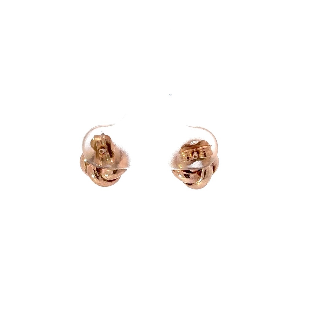 Knot earrings in 9K rose gold