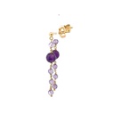 18K yellow gold amethyst drop earrings