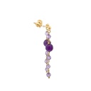 18K yellow gold amethyst drop earrings