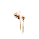 Kokomo yellow gold ball stud and drop earrings