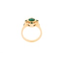 18ct Yellow Gold Emerald & Diamond Ring