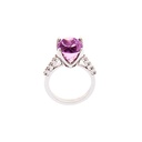 Platinum Kunzite & Diamond Ring