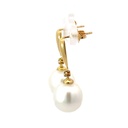 South sea pearl drop earrings 18K diamond