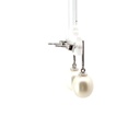 Silver bar with freshwater pearl drop earring