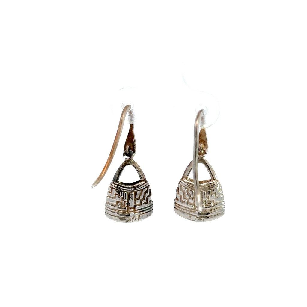 Sterling silver bilum earrings