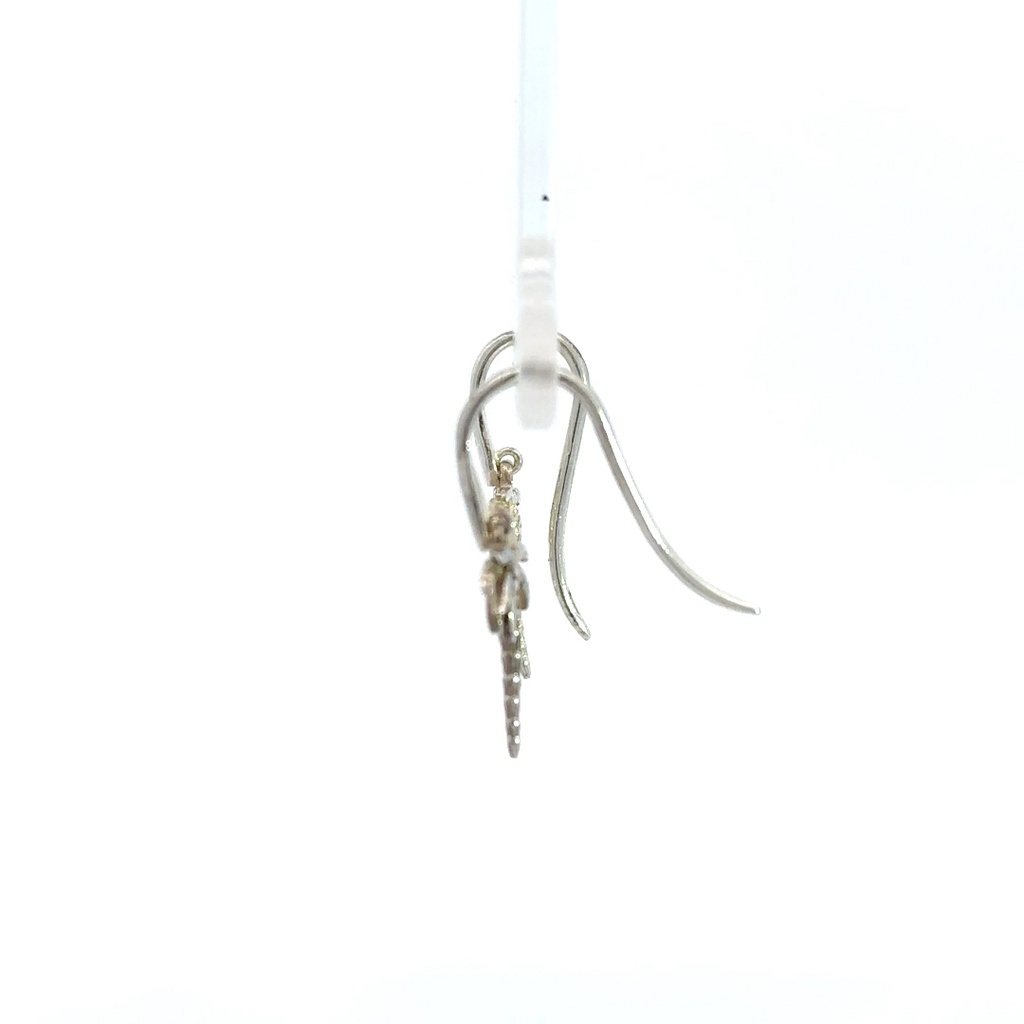 Coconut palm earrings in silver