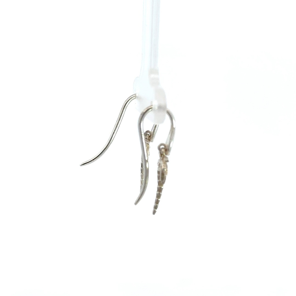 Coconut palm earrings in silver