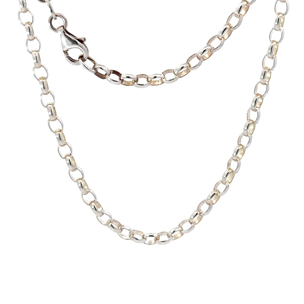 Sterling Silver 55cm Belcher Chain