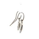 9K White Oval Cut Out Earrings