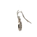 9K white gold pierced disc earrings