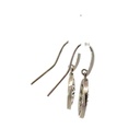 9K white gold pierced disc earrings