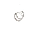 9K brushed white gold huggie hoops