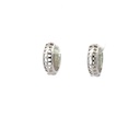 9K brushed white gold huggie hoops