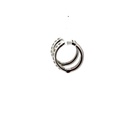 9K brushed white gold huggie hoops