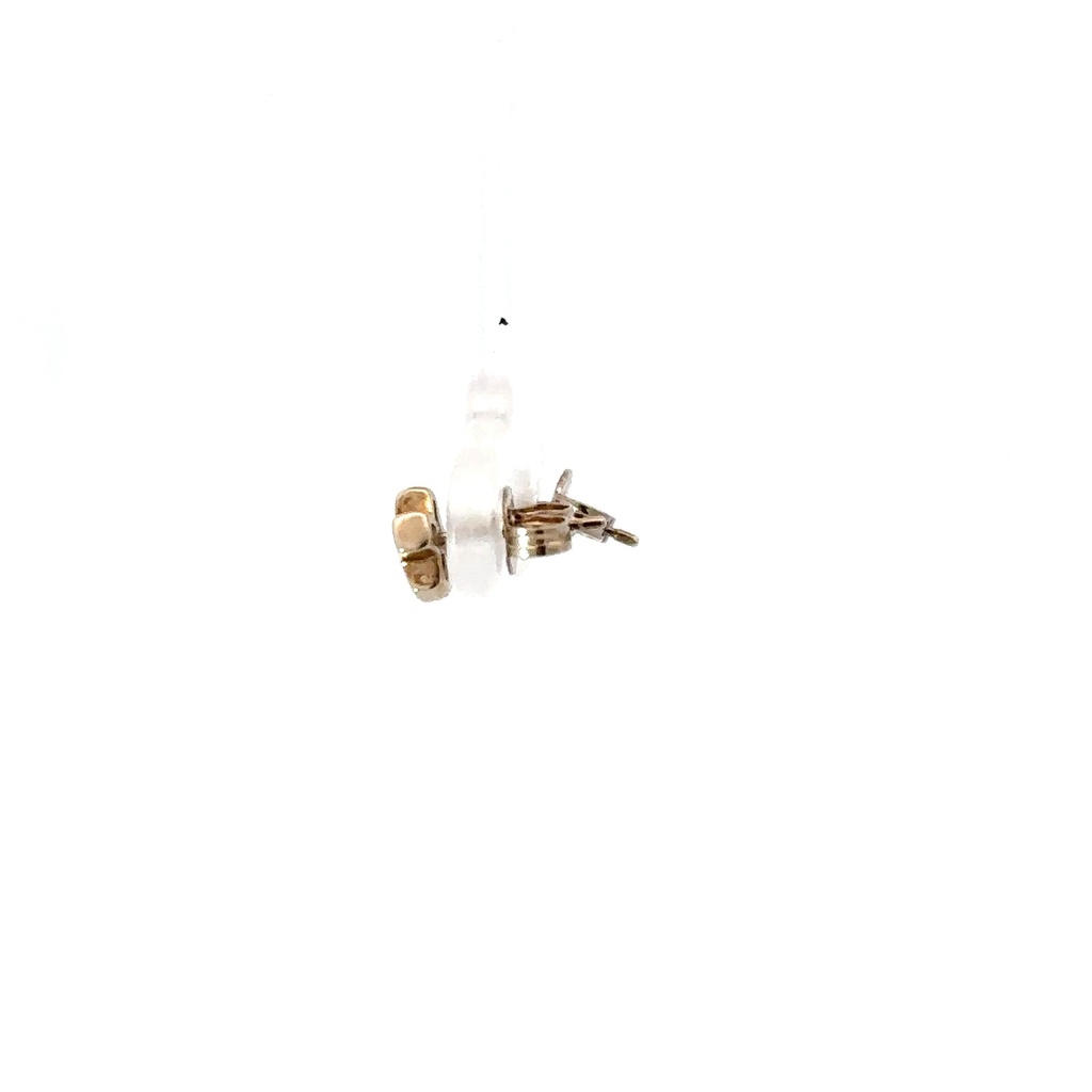9K white gold cross studs