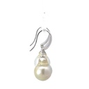 9K white gold baroque pearl earrings