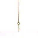 18K monstera leaf pendant yellow gold