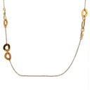 18K yellow gold long necklace with links