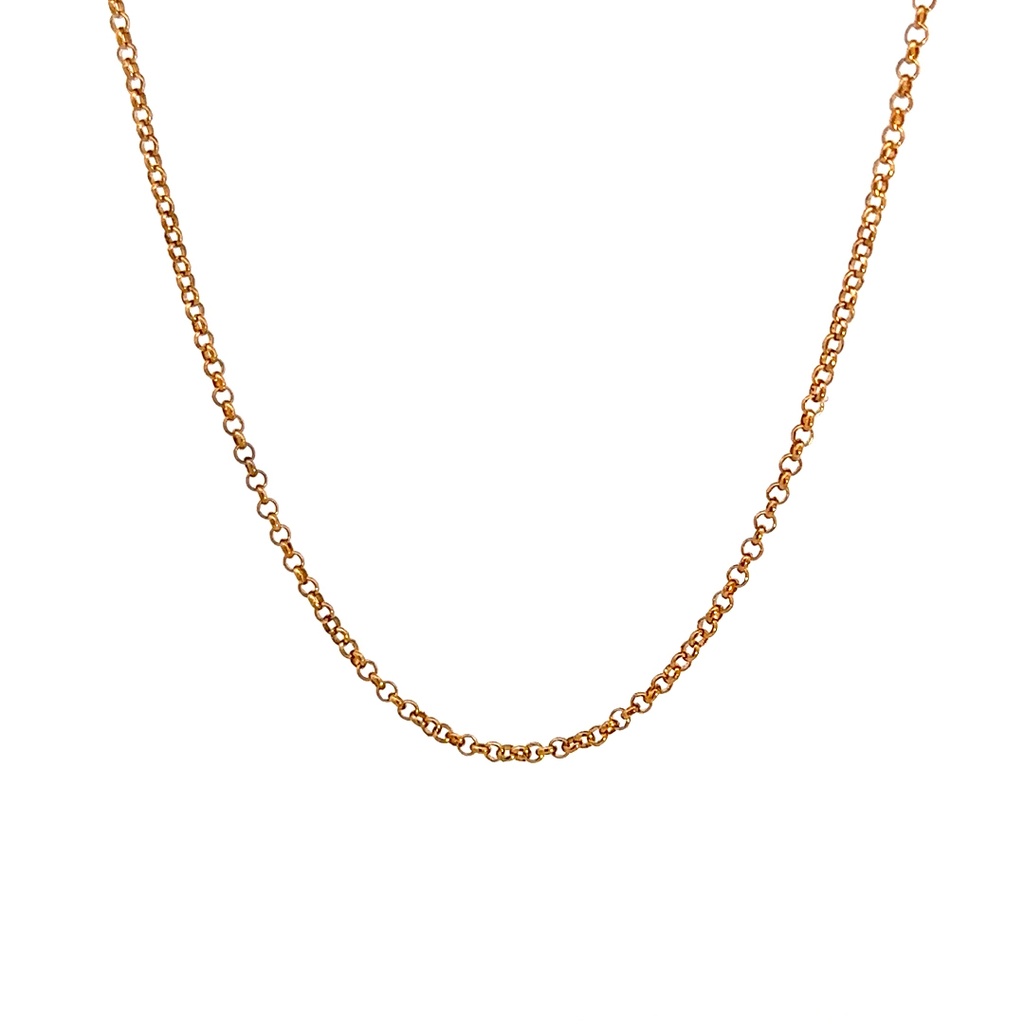 9K yellow gold belchor links necklace