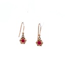 9ct Rose Gold Garnet Earrings