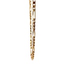 9K yellow gold figaro necklace