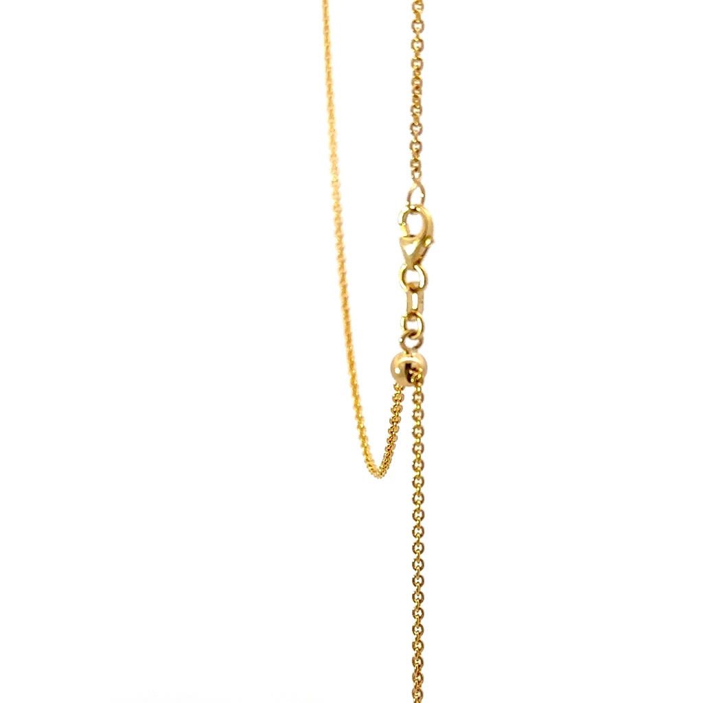 9K yellow gold extender necklace