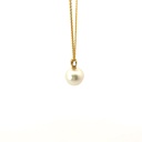 18K yellow gold south sea pearl diamond pendant
